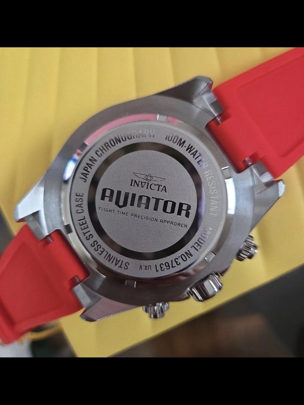 37631 Invicta Aviator Propel Men's Watch 48mm Red/Black